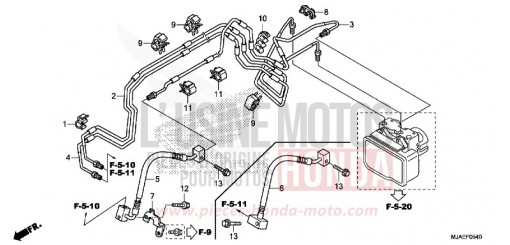 FRONT BRAKE PIPE VT750C2SE de 2014